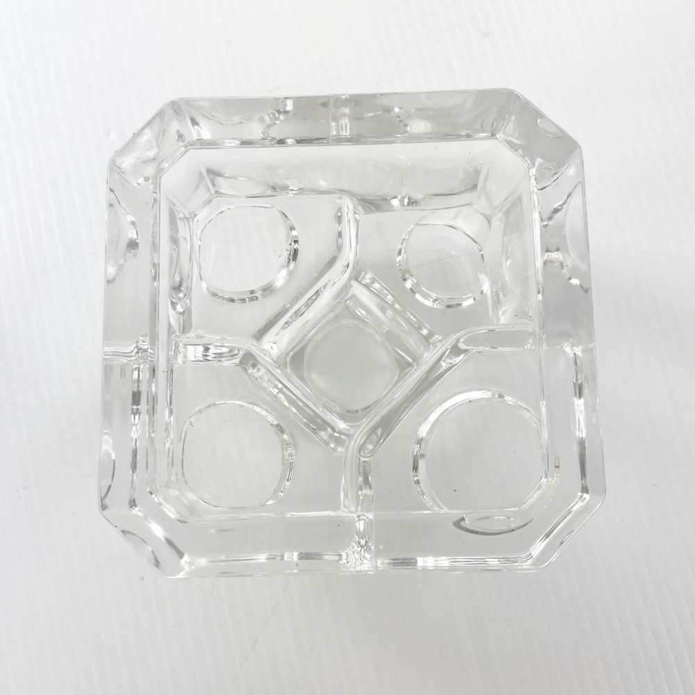 PartyLite Lead Crystal Glass Block Candle Tea Light Votive Holder Castle - Picture 4 of 7